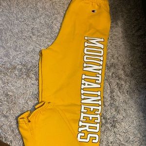 Yellow mountaineers champion sweatpants
